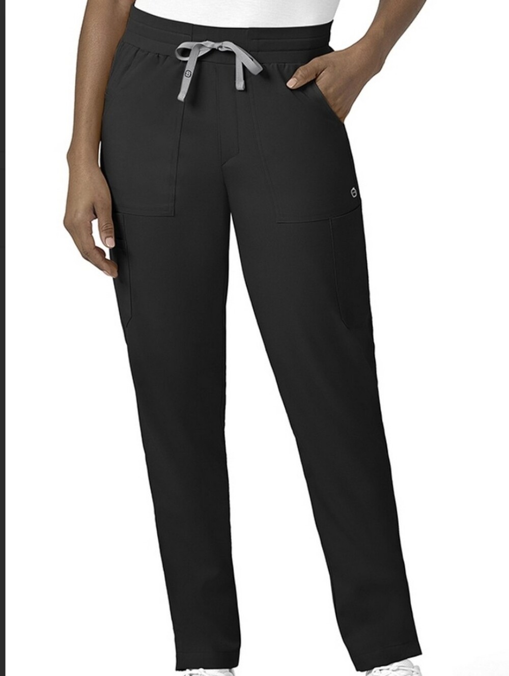 WonderWink PRO 5519 Black Slim Leg Cargo Scrub Pants Women M NWT